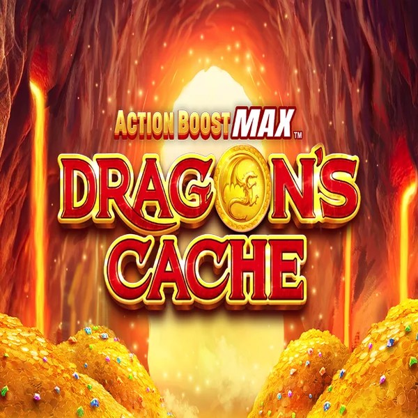 Action Boost Max Dragon's Cache game by SpinPlay Games – logo hosted on Fugu Casino