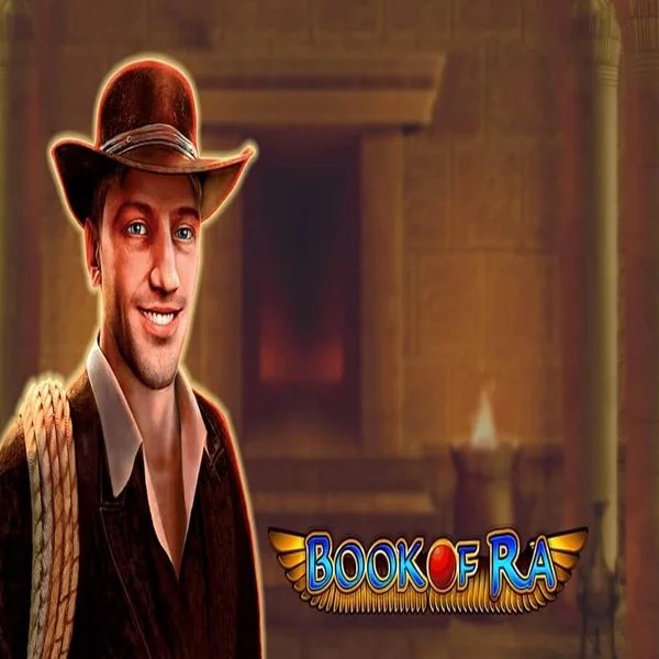 Book of Ra logo by Greentube at Fugu Casino