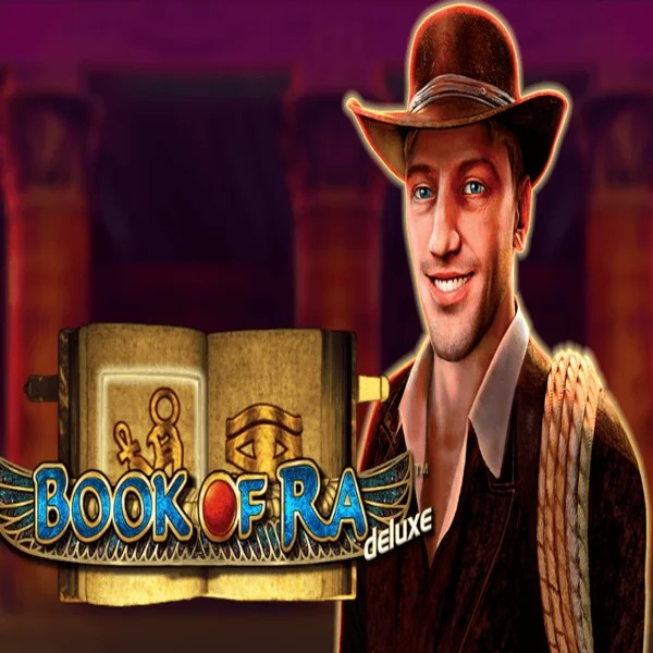 Book of Ra Deluxe slot visual from Novomatic available on fugucasinoo.eu.com