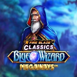Fire Blaze Blue Wizard Megaways by Rarestone Gaming, showcased at fugucasinoo.eu.com – game logo