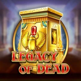 Slots logo of Legacy of Dead from Play'n GO at Fugu Casino