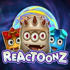 Slots logo of Reactoonz from Play'n GO at Fugu Casino