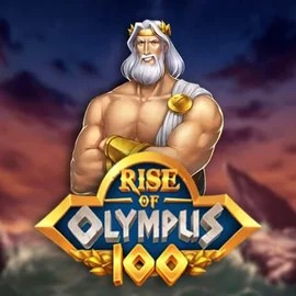 Rise of Olympus 100 slot logo by Play'n GO at Fugu Casino
