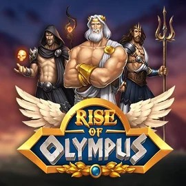 Rise of Olympus slot logo by Play'n GO at Fugu Casino