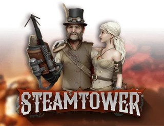 Official Slots logo: Steam Tower Slot by NetEnt at Fugu Casino