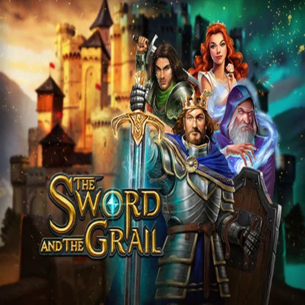 Slots logo of The Sword and the Grail from Play'n GO at Fugu Casino
